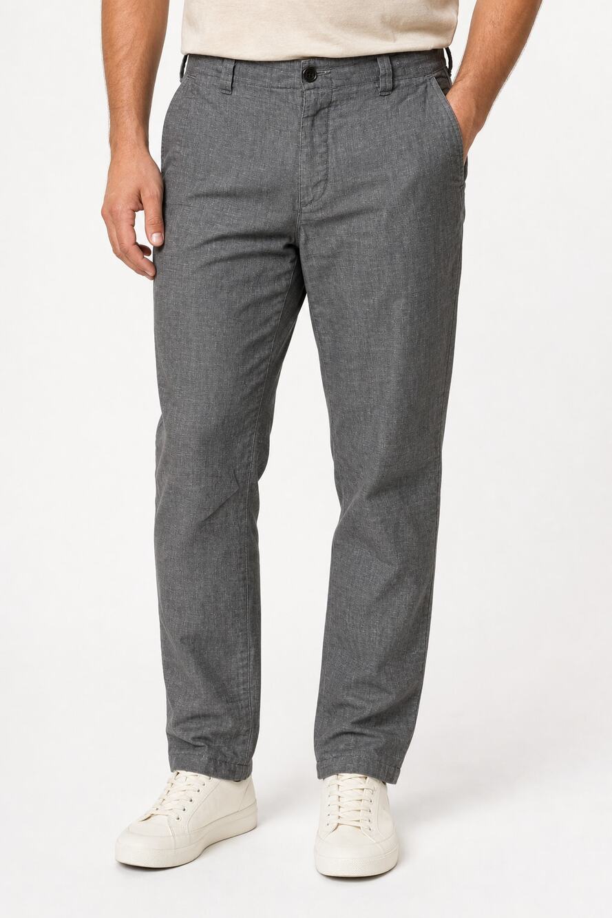 Vince Men Gray Linen Cotton Blend Pants Size 32 Lightweight Business Casual Work